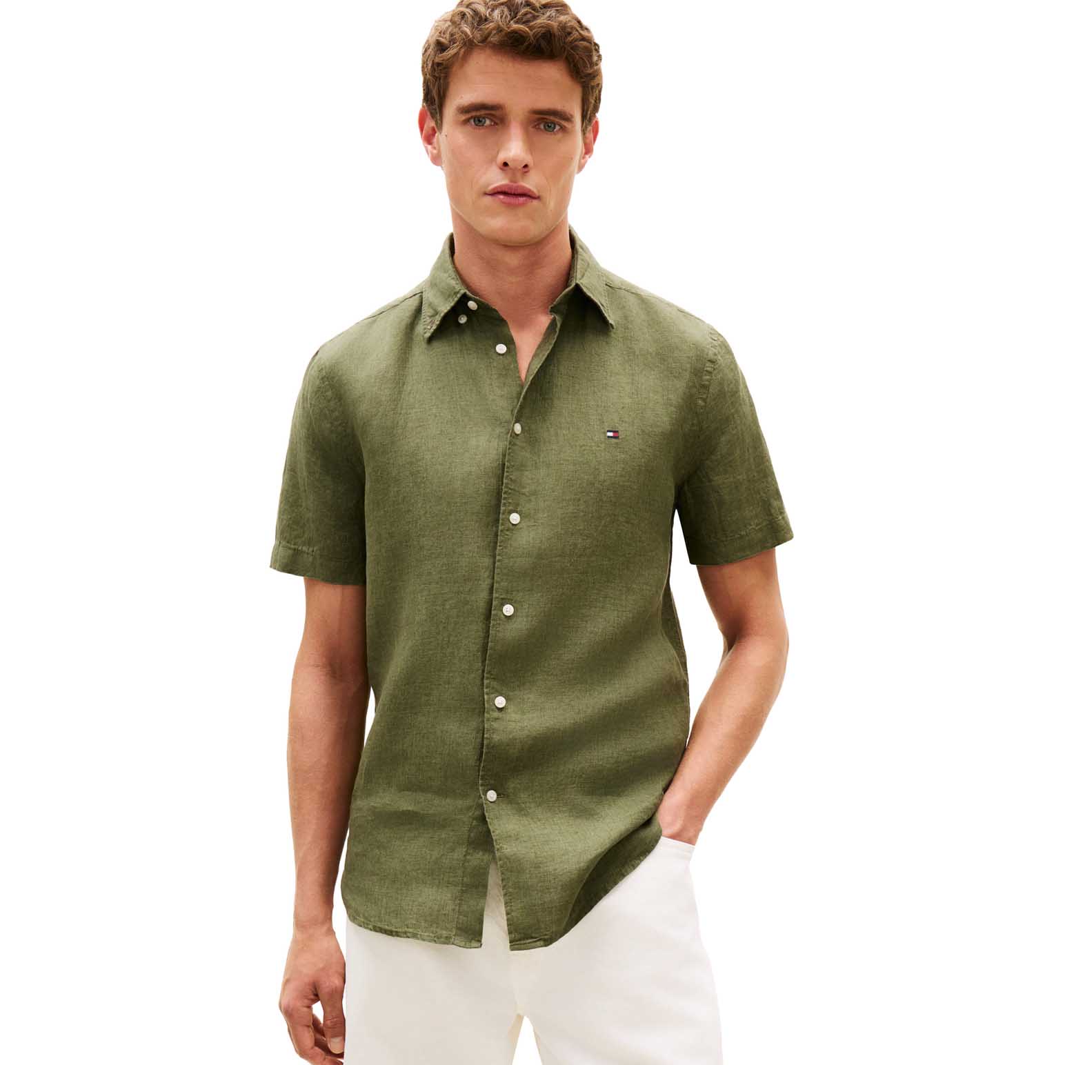 Tommy Hilfiger Pigment Dyed Linen Shirt